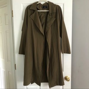 Love Tree Light Weight Olive Trench Coat